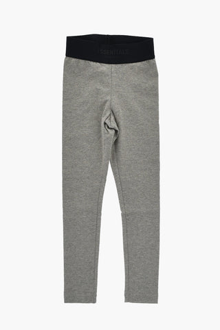 ESSENTIALS Stretch Cotton Leggings With Logo Elastic Band