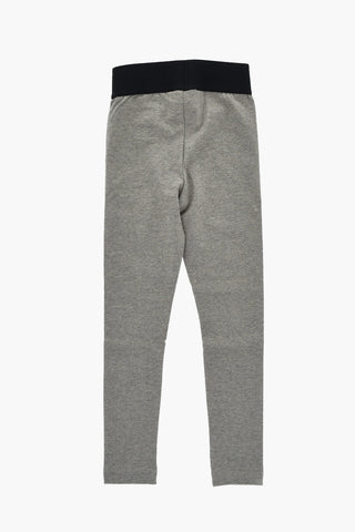 ESSENTIALS Stretch Cotton Leggings With Logo Elastic Band
