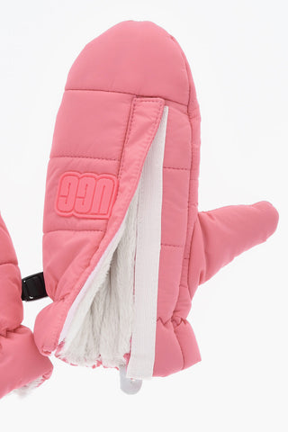 Quilted Mittens with Faux-Fur Lining