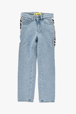 Straight-Leg Jeans with Logo Side Band