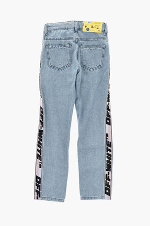 Straight-Leg Jeans with Logo Side Band