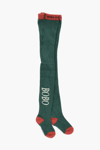 Cotton-Blend Socks with Contrast Logo
