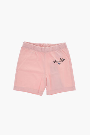 Shorts BOOKISH in Cotone Leggero con Stampa Lateral Farfalle