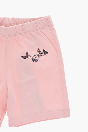 Lightweight Cotton Shorts BOOKISH with Side Butterfly Print