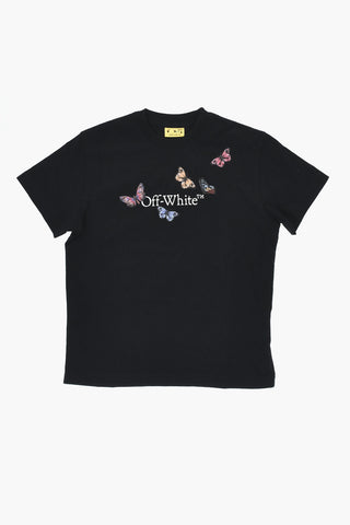 T-Shirt mit Rundhalsausschnitt BOOKISH aus Baumwolle mit Schmetterlingsdruck