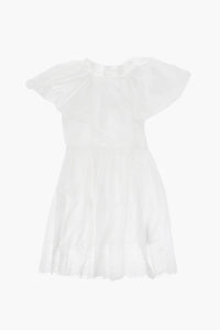 Ausgestelltes Baumwollkleid Mit Lochmuster-Details
