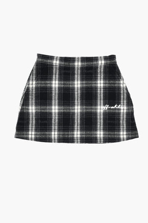 Tartan Print Skirt With Back Zip