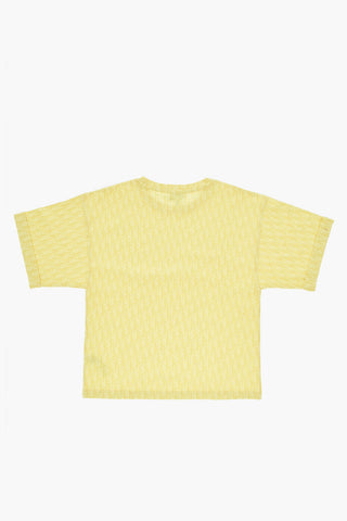 Baumwoll-T-Shirt mit Rundhalsausschnitt und Allover-Logo
