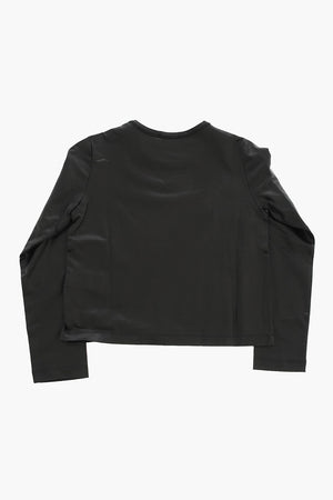 Crewneck T-Shirt TAKKY With Long Sleeves And Silver Oval-D Logo