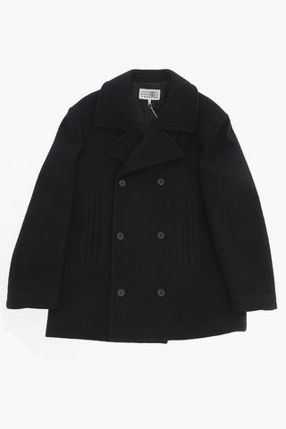 MM6 Double-Breasted Wool-Blend Coat