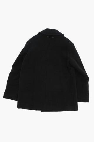 MM6 Cappotto a Doppiopetto in Misto Lana 