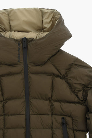 Gepolsterte Und Gesteppte Ripstop-Jacke Mit Karomuster