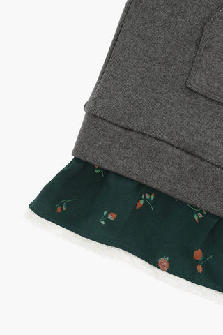 Strickkleid Mit Kapuze Und Aufgesetzter Tasche