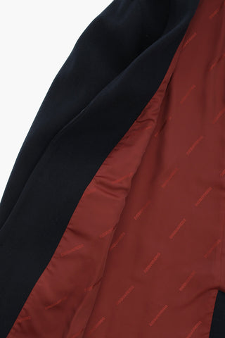Cappotto Monopetto in Tinta Unita con Patch Logata