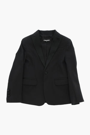 Virgin Wool Tuxedo Jacket With Peak Lapel