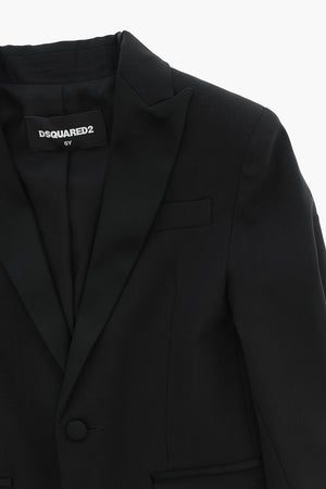 Giacca Tuxedo in Lana Vergine con Rever a Lancia