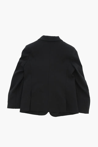 Tuxedo-Jacke Aus Schurwolle Mit Spitzem Revers