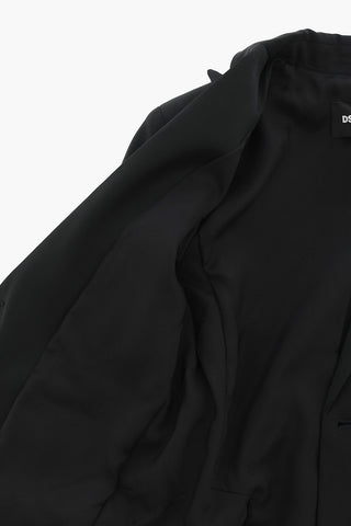 Tuxedo-Jacke Aus Schurwolle Mit Spitzem Revers