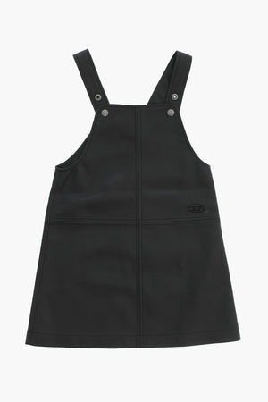 Ärmelloses Kleid Aus Kunstleder Mit Ton-in-Ton-Monogramm