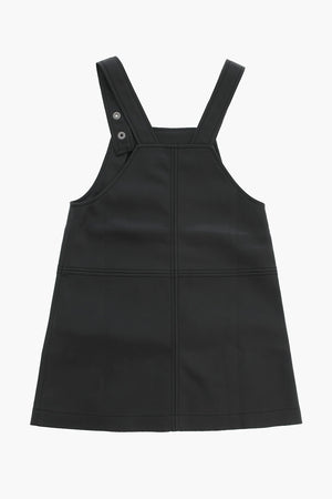 Ärmelloses Kleid Aus Kunstleder Mit Ton-in-Ton-Monogramm