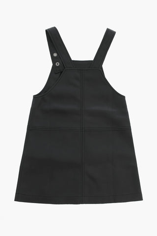 Ärmelloses Kleid Aus Kunstleder Mit Ton-in-Ton-Monogramm