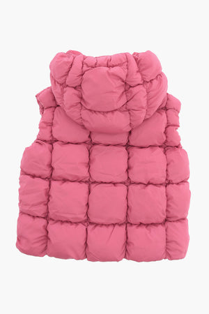 Sleeveless Quilted Check Ripstop Jacket