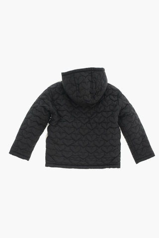 Wattierte gesteppte Jacke mit Kunstpelzbesatz