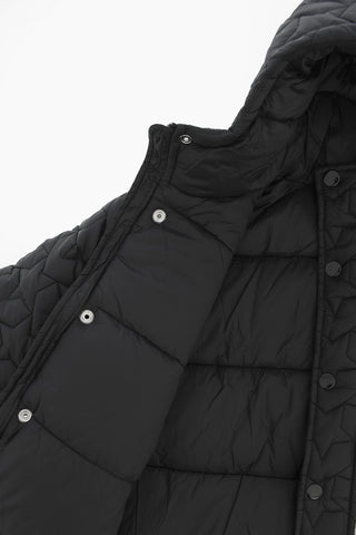 Wattierte gesteppte Jacke mit Kunstpelzbesatz