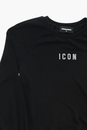 ICON Vestito Svasato a Maniche Lunghe con Dettaglio in Strass