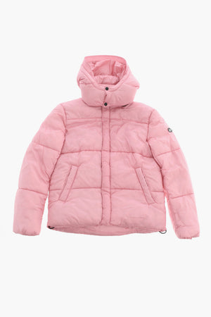 Gepolsterte Steppjacke Einfarbig Mit Verdeckter Knopfleiste