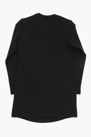 Long-Sleeve Dress with Rhinestone Logo