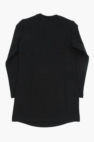 Long-Sleeve Dress with Rhinestone Logo