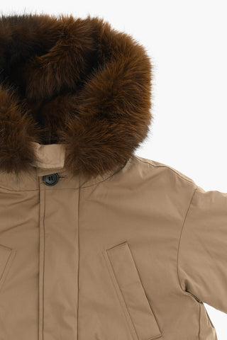Padded Jacket With 4 Pockets And Faux-Fur On Hood