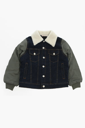 Denim Jacket with Silver-Effect Buttons