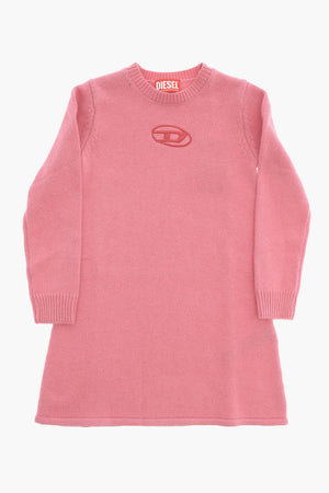 Kleid Aus Wollmischung Mit Maxi-Monogrammen Vorne