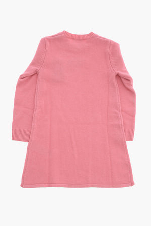 Kleid Aus Wollmischung Mit Maxi-Monogrammen Vorne