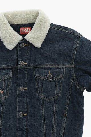 Denim Jacket with Faux Fur Lining