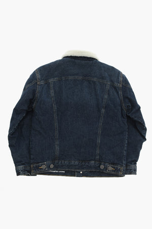 Jeansjacke mit Kunstpelzfutter