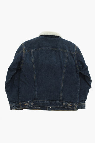 Denim Jacket with Faux Fur Lining
