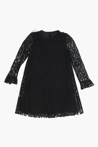 Makramé-Spitzenkleid Mit Übergroßer Schleife Vorne