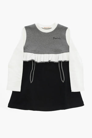 Color-Block T-Shirt Dress with Pleat Details
