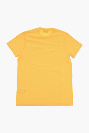 T-shirt Girocollo in Cotone con Stampa Laterale