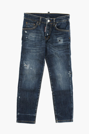 Jeans Distressed STANISLAV con Bottone Logato