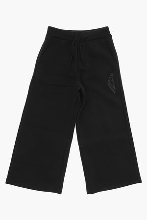 Cotton Flared Joggers With Tone-On-Tone Monogram
