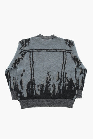 Rundhalspullover aus Mohair-Mix mit Jacquardmuster