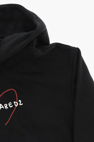 Cotton Hoodie With Embossed Logo