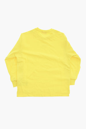 Cotton Crewneck Sweatshirt with Lamé Logo