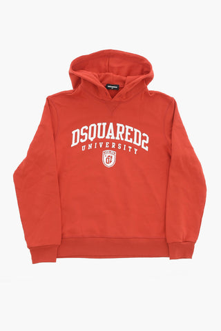 Cotton Hoodie with Contrasting Print