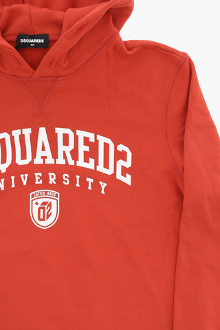 Cotton Hoodie with Contrasting Print