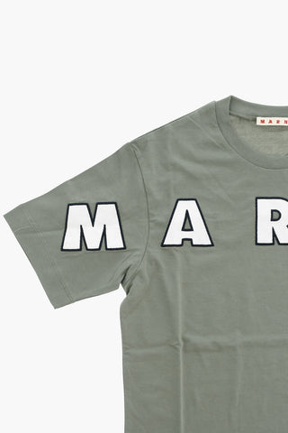 Crewneck T-Shirt With Appliqué Logo